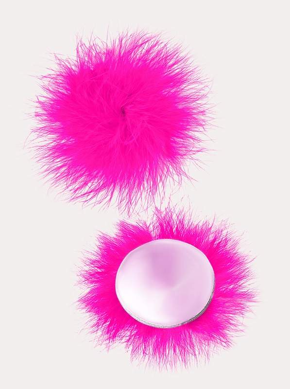 Фото Пэстис Erolanta Lingerie Collection круглые с пухом ярко-розовые