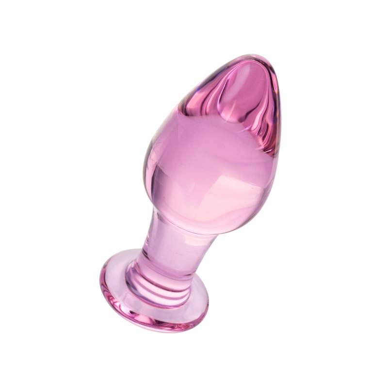Фото Анальная втулка Sexus Glass, стекло, розовая, 10 см, Ø 4 см