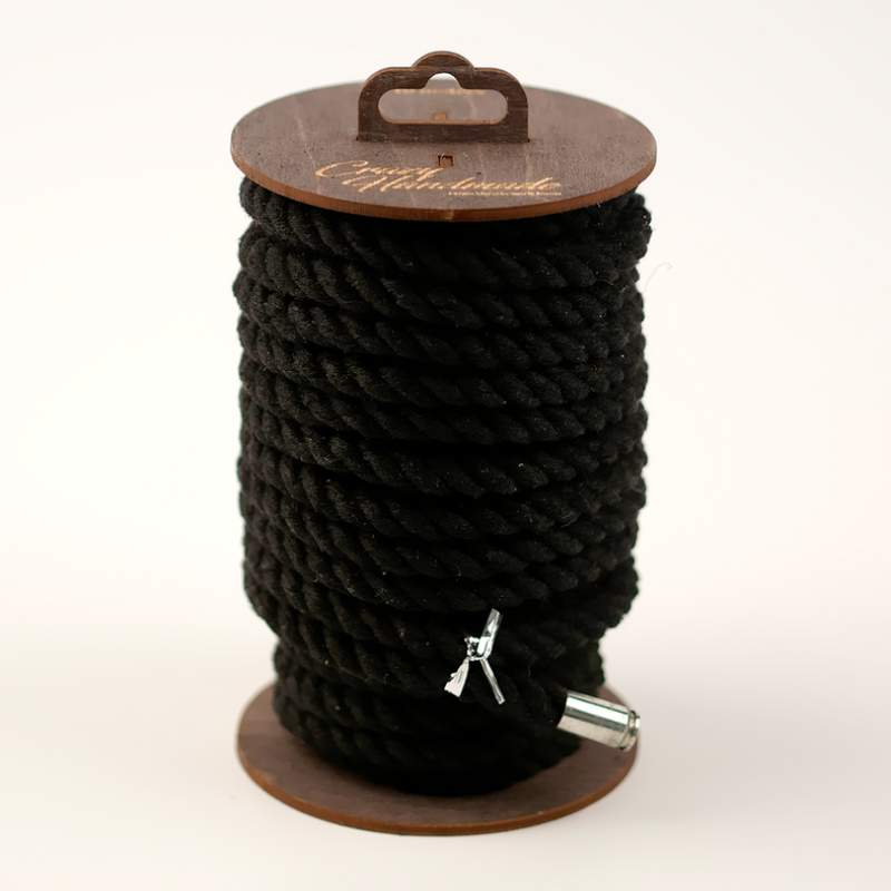 Фото Веревка хлопковая Crazy Handmade для шибари на катушке черная 10м