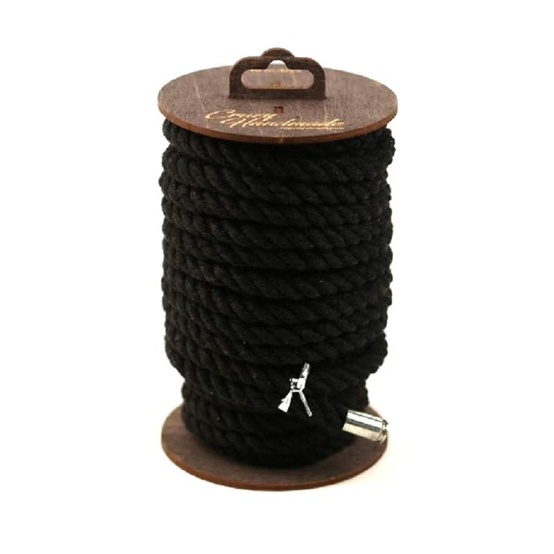 Фото Веревка нейлоновая Crazy Handmade для шибари на катушке черная 10м