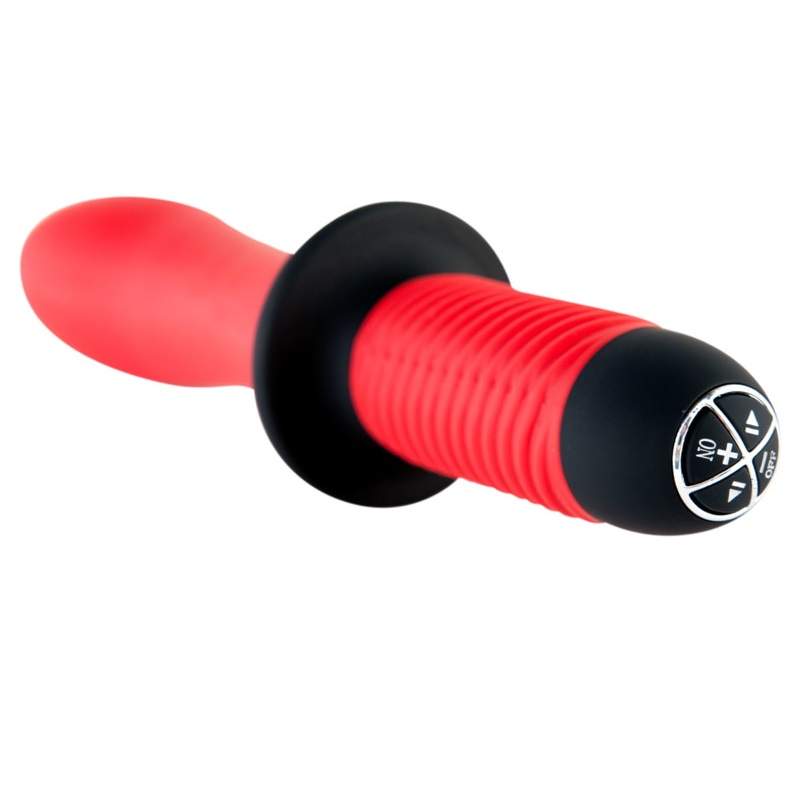 Фото Анальный стимулятор Black & Red by TOYFA с вибрацией, водонепроницаемый, силикон, красный, 27 см, Ø 5,7 см
