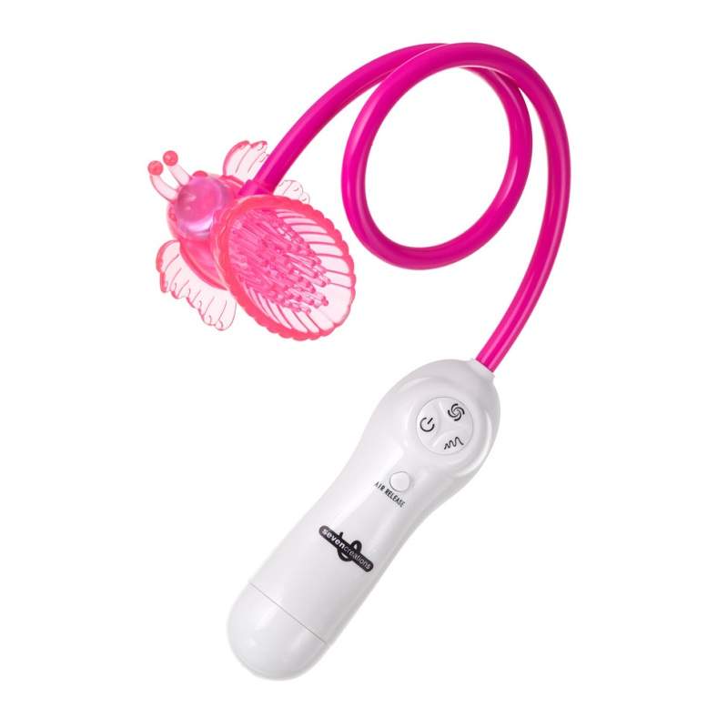 Фото Вибратор бабочка Dream Toys, ПВХ+ABS пластик и нейлон, розовый, 8 см