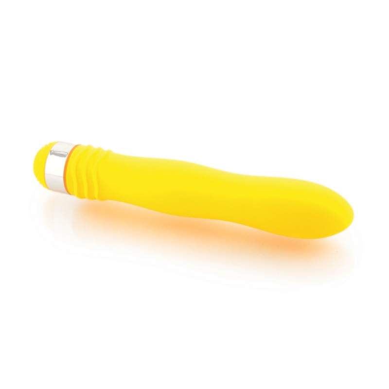 Фото Вибратор Sexus Funny Five, ABS пластик, желтый, 18 см.