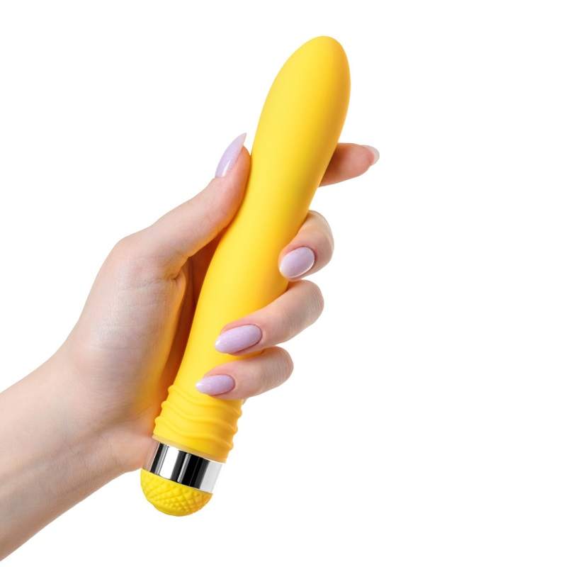 Фото Вибратор Sexus Funny Five, ABS пластик, желтый, 18 см.