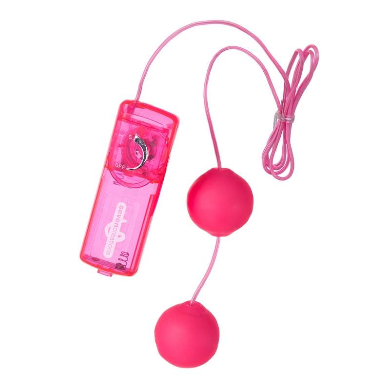 Фото Вагинальные шарики Dream Toysс, TPE+ABS пластик, розовые, 3,6 см