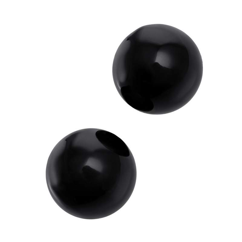 Фото Вагинальные шарики Sexus Glass, стекло, чёрные, Ø 3,2 см