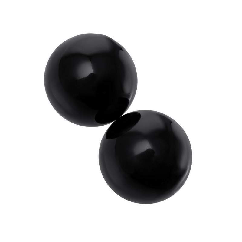 Фото Вагинальные шарики Sexus Glass, стекло, чёрные, Ø 3,2 см