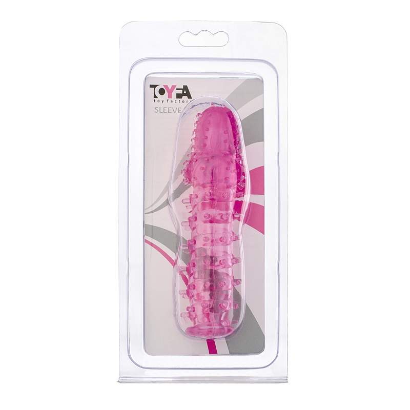 Фото Насадка на пенис с ворсинками TOYFA , TPE, розовая, 13,5 см