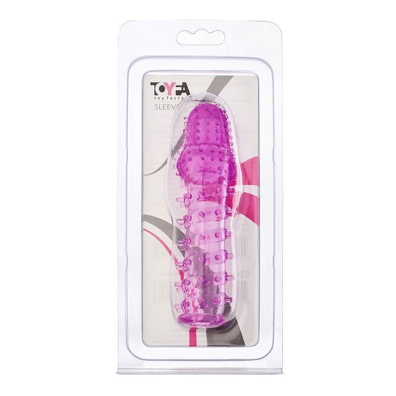Фото Насадка на пенис TOYFA с ворсинками, TPE, фиолетовая, 13,5 см