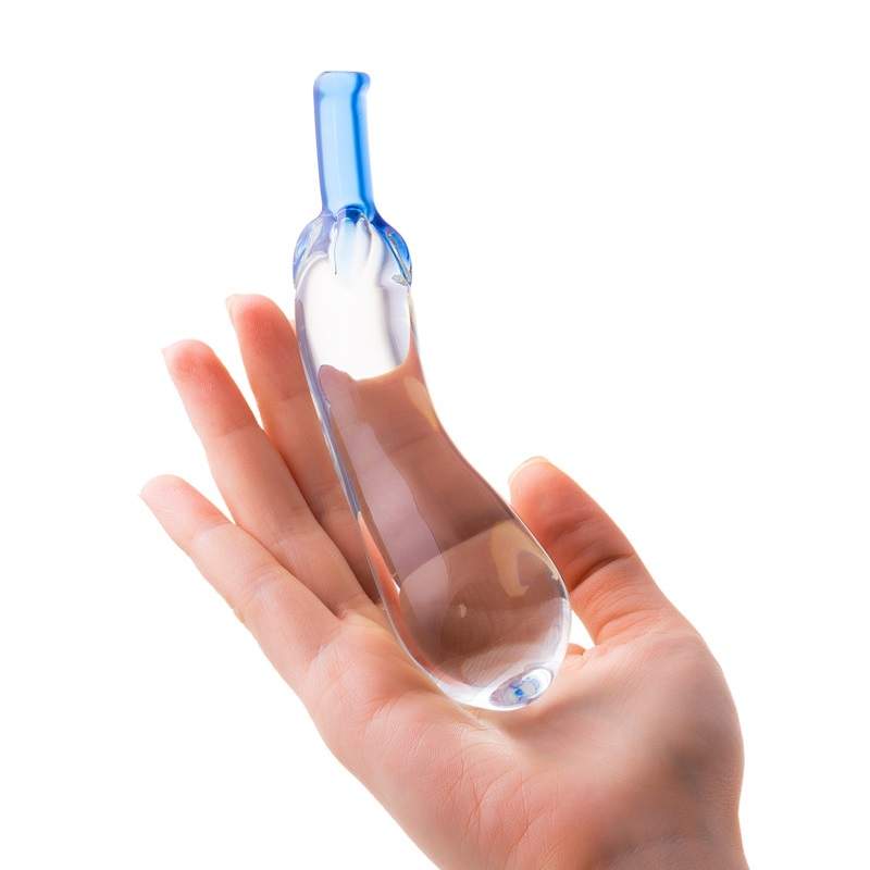 Фото Нереалистичный фаллоимитатор Sexus Glass, Стекло, Прозрачный, 14,5 см