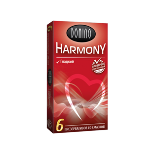 Luxe Презерватив Domino Harmony гладкий 6 шт