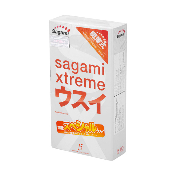 Фото Презервативы Sagami Xtreme Superthin 0,04 латексные 15 шт