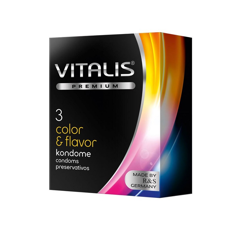 Фото VITALIS №3 Color Презервативы цветные ароматизированные
