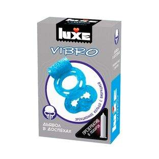 Luxe VIBRO Виброкольцо + презерватив Дьявол в доспехах 1шт.