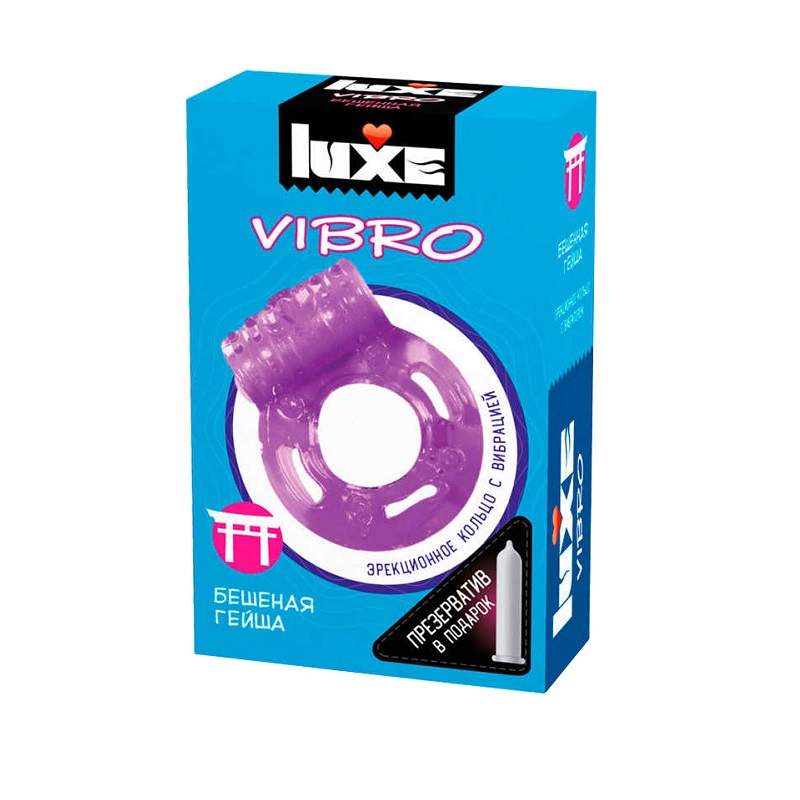 Фото Luxe VIBRO Виброкольцо + презерватив Бешеная Гейша 1шт.