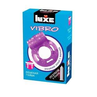 Luxe VIBRO Виброкольцо + презерватив Бешеная Гейша 1шт.