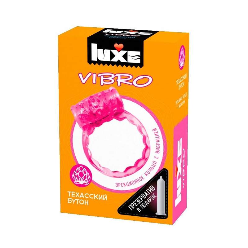 Фото Luxe VIBRO Виброкольцо + презерватив Техасский бутон 1шт.