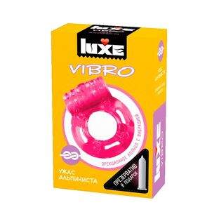 Luxe VIBRO Виброкольцо + презерватив Ужас альпиниста 1шт.