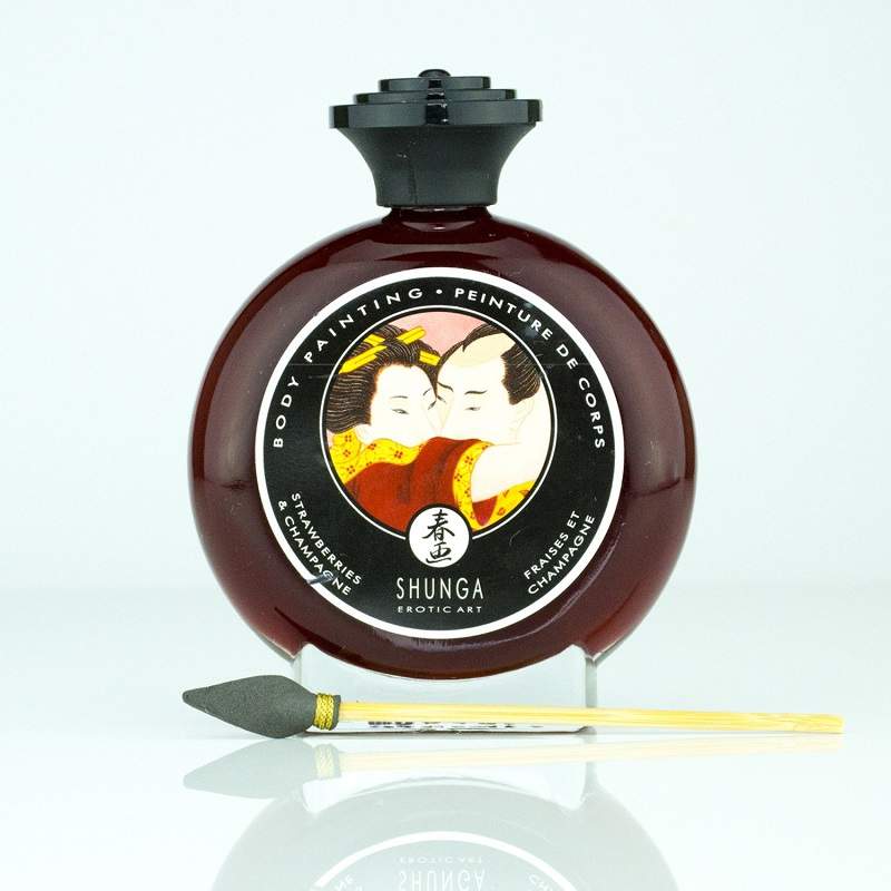 Фото Декоративная крем-краска Shunga для тела Шампанское и клубника 100 мл