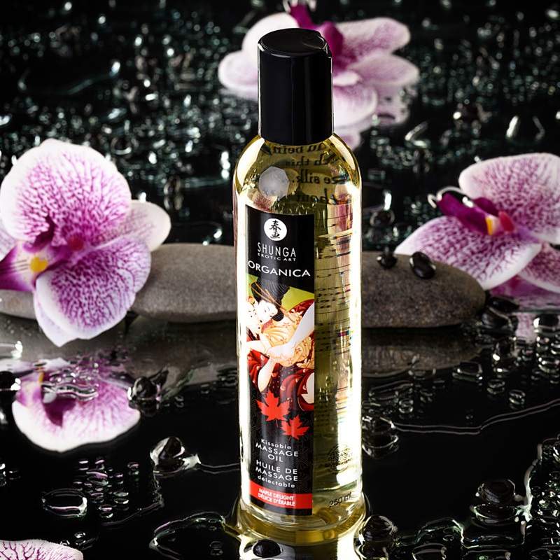 Фото Масло для массажа Shunga Organica Maple Delight, натуральное, возбуждающее, с ароматом кленового сиропа, 250 мл
