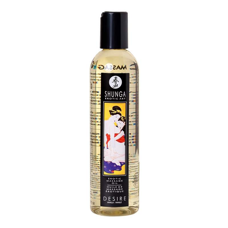 Фото Масло для массажа Shunga Desire, натуральное, возбуждающее, с ароматом ванили, 250 мл