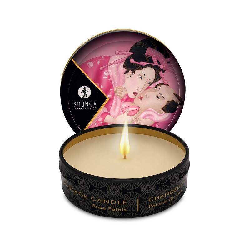 Фото Массажное арома масло в виде свечи Shunga Rose Petals 30 мл