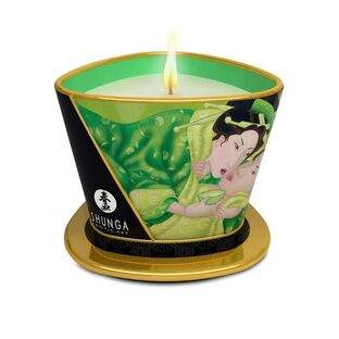 Массажное арома масло в виде свечи Shunga Exotic Green Tea Зеленый чай 170 мл