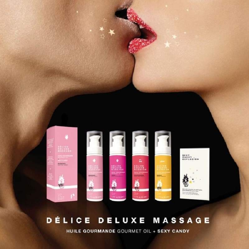 Фото Массажное масло YESforLOV DELICE DELUXE MASSAGE JUICY RED FRUITS, 50мл