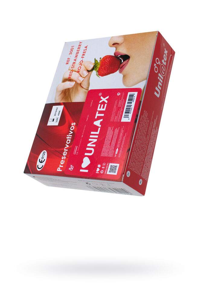 Фото Презервативы Unilatex Multifrutis №144  ароматизированные ,клубничные (упаковка)
