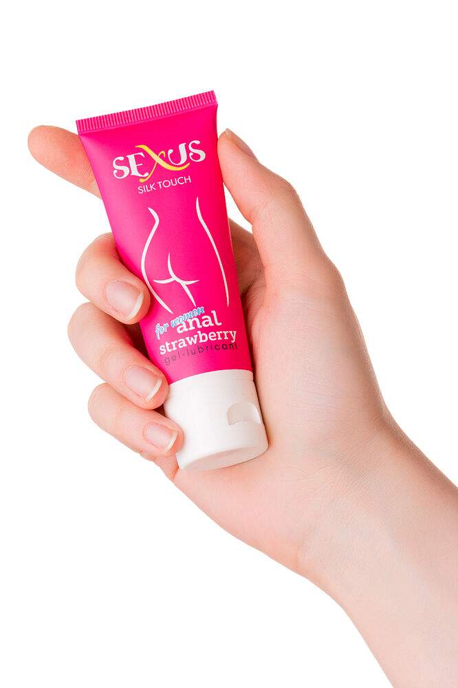 Фото Анальный  гель-лубрикант Sexus на водной основе для женщин с ароматом клубники Silk Touch Strawberry Anal 50мл